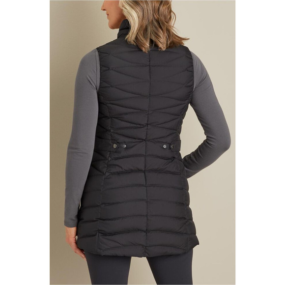 NWT Duluth Women's Cold Faithful Down Tunic Vest Full Zip Puffer in Black Medium - Picture 13 of 15